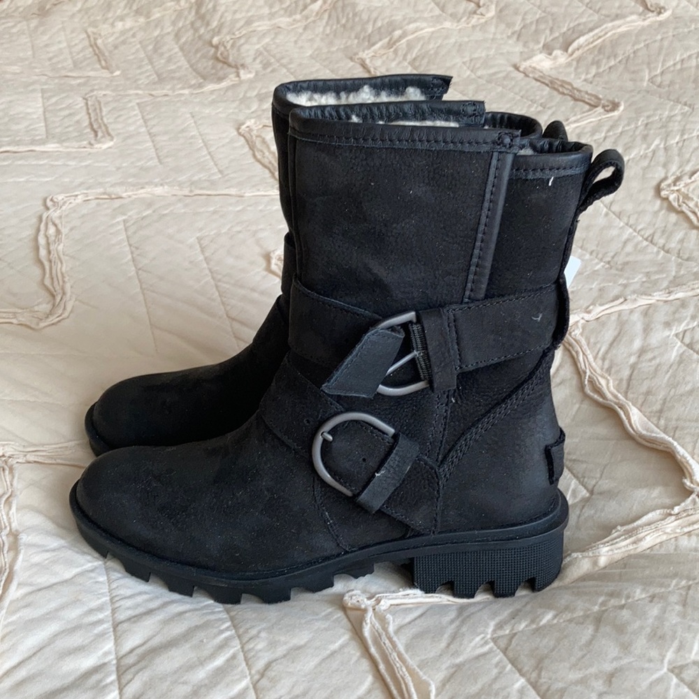 Sorel ‘Moto Cozy’, black boots, size 5, EUR 36